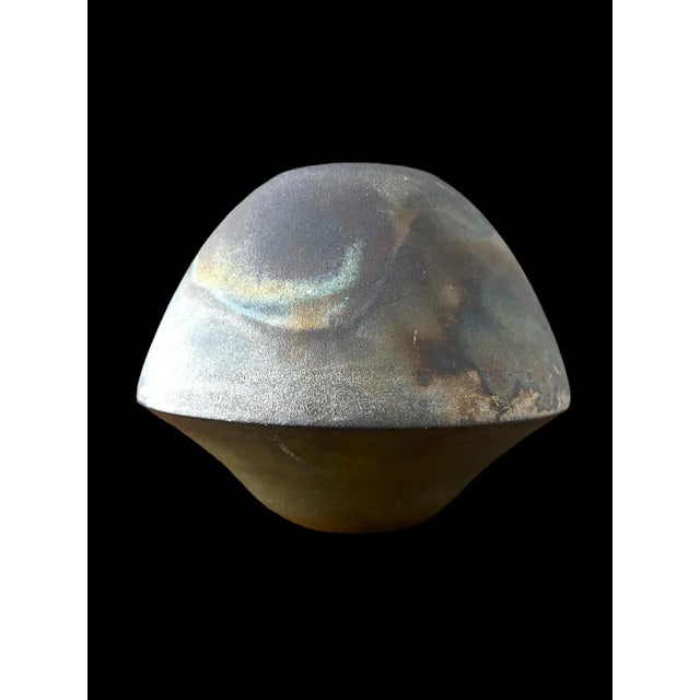 A striking and highly artistic wood fired earthenware vase by American ceramic artist Stephen Gamza (born 1950), signed by...