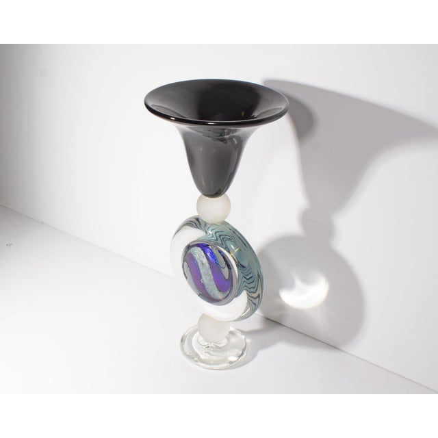 Postmodern 2001 Art Glass Sculptural Vase by Matthew Angell For Sale - Image 3 of 7