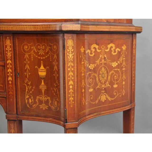 19th Century Inlaid Mahogany Display Cabinet For Sale - Image 4 of 17