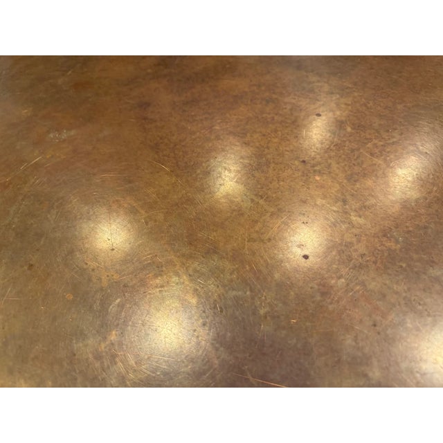 Metal Ethan Allen Sherman Round Copper-Top Coffee and Cocktail Table (Pair) For Sale - Image 7 of 7