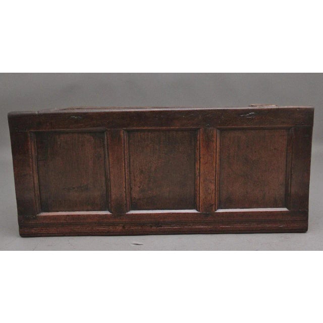 Wood 18th Century Oak Coffer, 1740s For Sale - Image 7 of 10