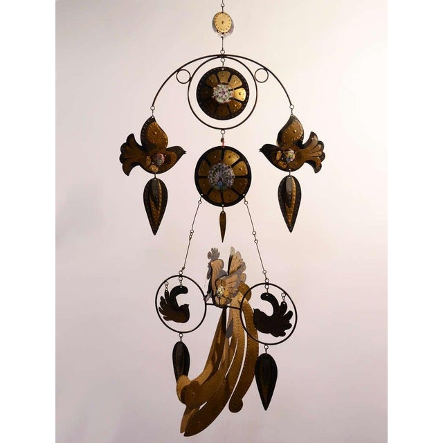 Paint Fantastic Brass, Copper and Enamel Mobile by Cesar Vasquez For Sale - Image 7 of 10
