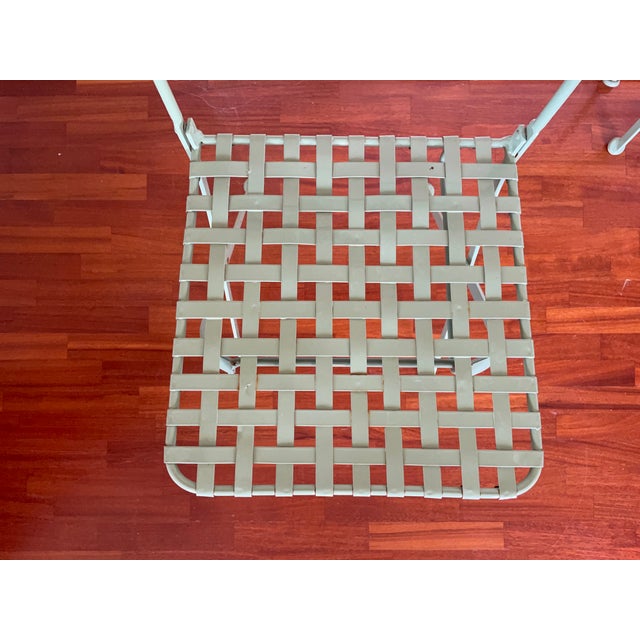 Metal Garden Table with Chairs, 1930s, Set of 3 For Sale - Image 7 of 13