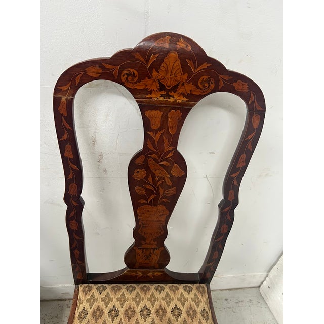 Antique Dutch Chairs in Marquetry Wood, 1800s, Set of 8 For Sale - Image 18 of 18