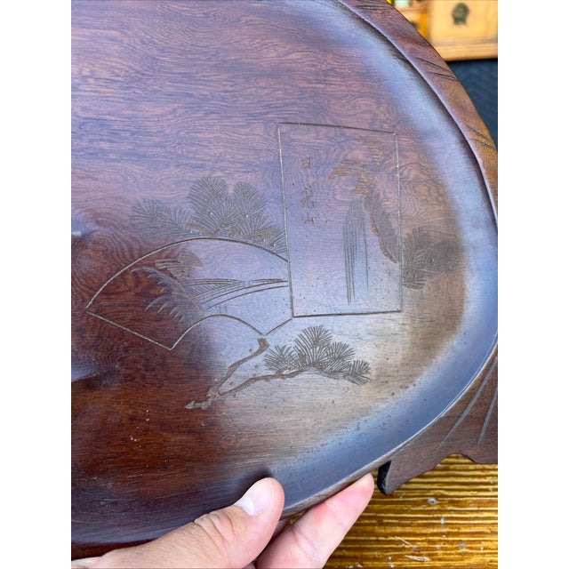 Vintage Japanese Carved Fish Shaped Sushi Tray, Nikkō-San, Circa 1950’s For Sale - Image 16 of 17