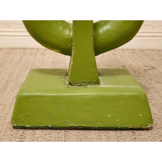 Lime Late 20th Century Oversized Lime Green Concrete Dollar Sign Sculpture For Sale - Image 8 of 8