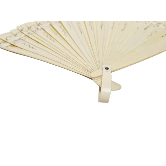 Art Nouveau Polish Celluloid Fan, 1900s, in Very Good conditions. Designed 1890 to 1919