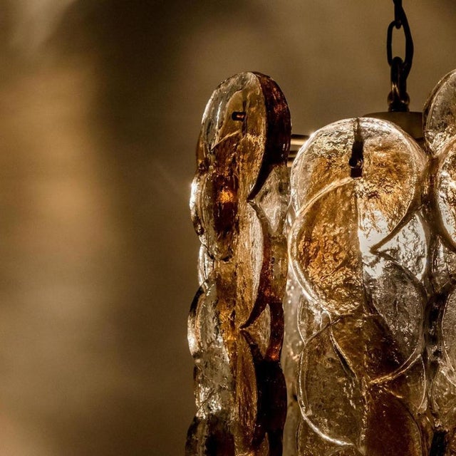 Austrian Chandeliers in Smoked Glass by J. T. Kalmar for Kalmar, 1960s, Set of 2 For Sale - Image 9 of 13