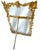 Vintage Rococo Revival Gilded Brass and Beveled Glass Easel Picture Frame for 4" X 6" Photograph For Sale In Jacksonville, FL - Image 6 of 10
