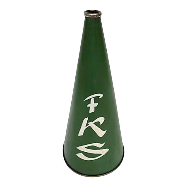 Vintage "F K S" Cheerleading Megaphone For Sale