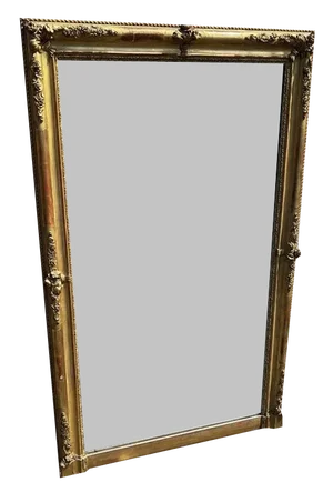 Large Antique French Louis Philippe Gilt Mirror