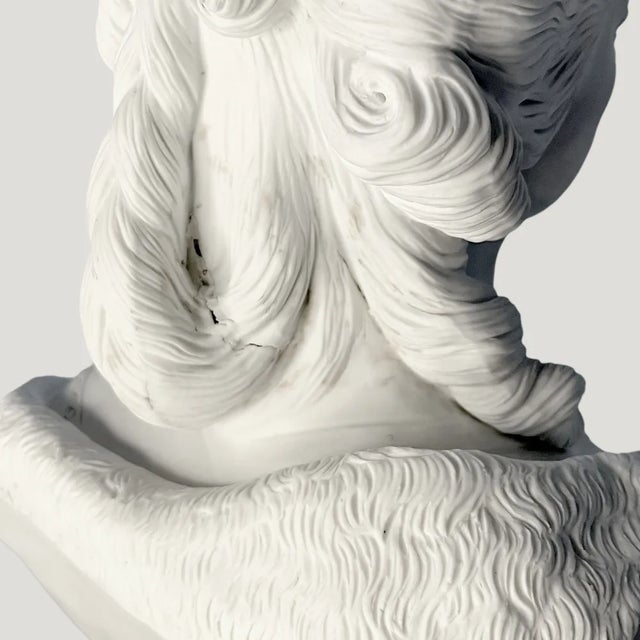 White Marie Antoinette Bust, 1800s, Porcelain For Sale - Image 8 of 9
