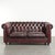 Cowhide Chesterfield 2.5-Seater Sofa in Oxblood Red For Sale - Image 14 of 14