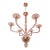 1970s Italian Pink Neoclassical Murano Glass Chandelier For Sale