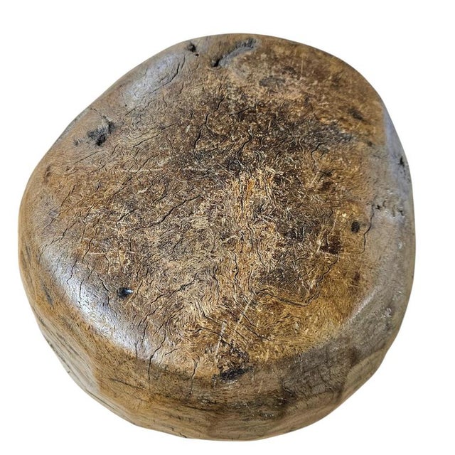 Hand-Hewn Carved Wooden Burl Bowl For Sale - Image 9 of 18