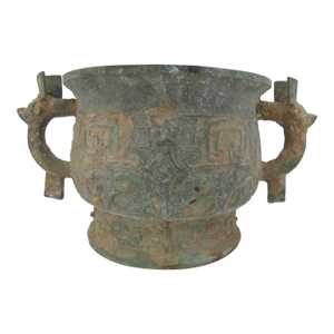 Chinese Archaic Bronze Ware Gui Western Zho Style Ritual Food Bowl Vessel