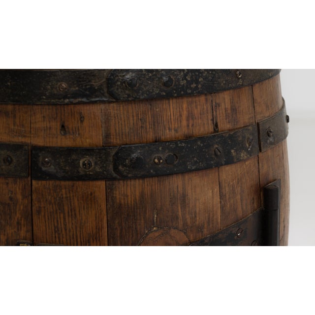 20th Century French Wine Barrel Bar Cart Chairish