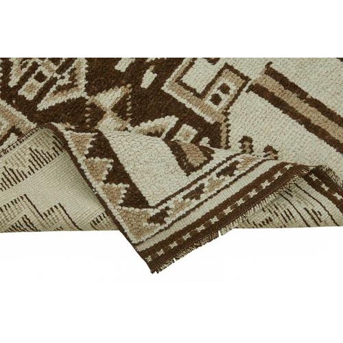 Beige Bohemian Runner Rug For Sale - Image 6 of 7