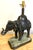 Maitland-Smith Bronze Asian Elephant Table Lamp on Serpentine Marble Base An elegant bronze elephant table lamp by...