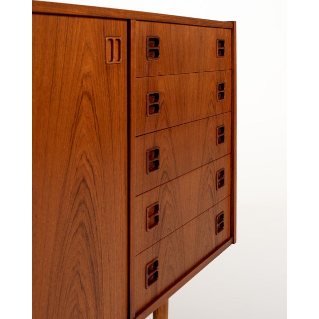Wood Danish Teak Sideboard with Sliding Doors, 1960s For Sale - Image 7 of 9