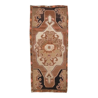 Mid 20th Century Vintage Turkish Kars Kilim Rug For Sale
