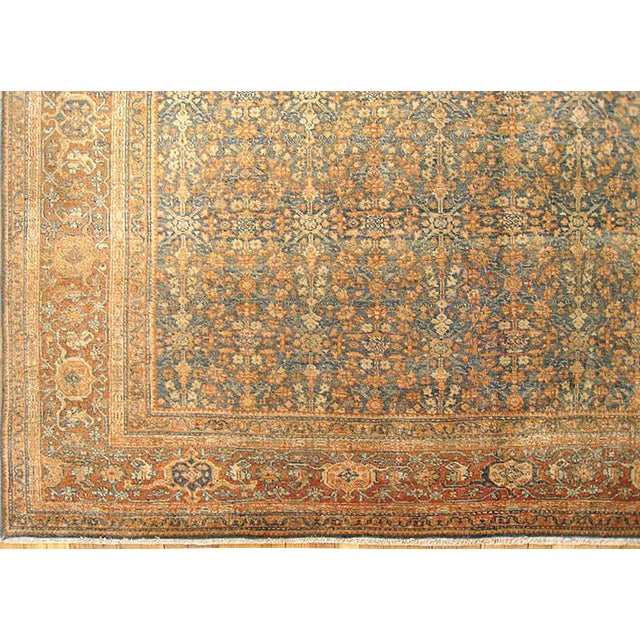 Persian Antique Persian Tabriz Oriental Carpet in Room Size with Repeating Design For Sale - Image 3 of 4