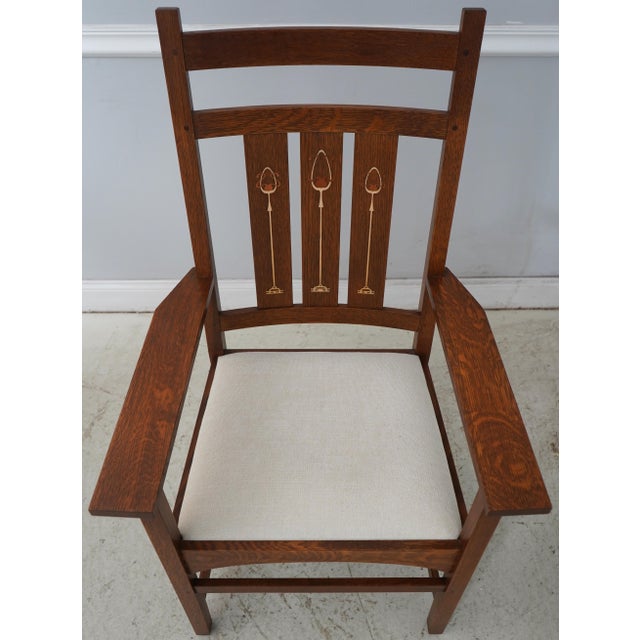 Age: C.2023 Details: Finish no.54 Harvey Ellis Design High Quality Construction Arts & Crafts Nice Inlay Work Throughout...