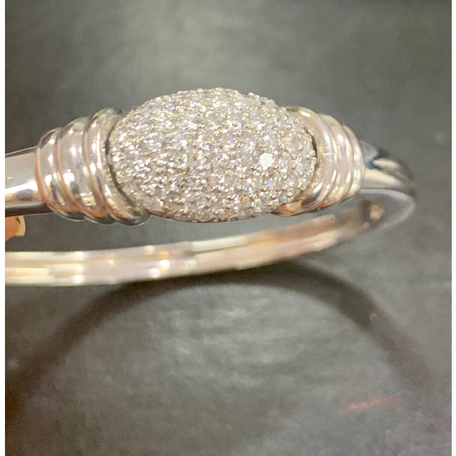 2.5 Carat Diamond Bangle /Bracelet in 18 Karat White Gold 32 Grams For Sale - Image 17 of 18