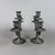 Vintage Three-Layer Pewter Candlesticks, 1960s, Set of 2 For Sale - Image 3 of 11
