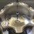 Dorothy Thorpe Style Glass 2 Tiered Serving Tray With Textured Silver Bottoms and Ruffled Edge For Sale - Image 12 of 13