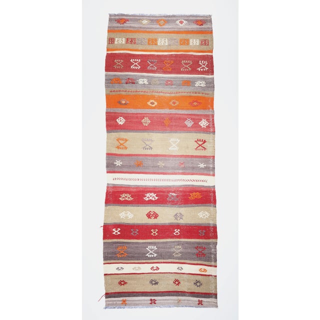 This is High Quality Handmade weaving from Tribal Village women in Konya area. This Kilim runner is in great original...