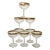 Mid Century Vintage Gold Rim Cocktail or Champaign Coupe Glasses - Set of 8 For Sale