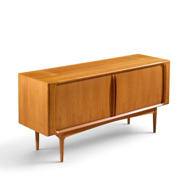 Bernhard Pedersen Mid Century Danish Teak Tambour Door Credenza and Hutch For Sale - Image 11 of 13