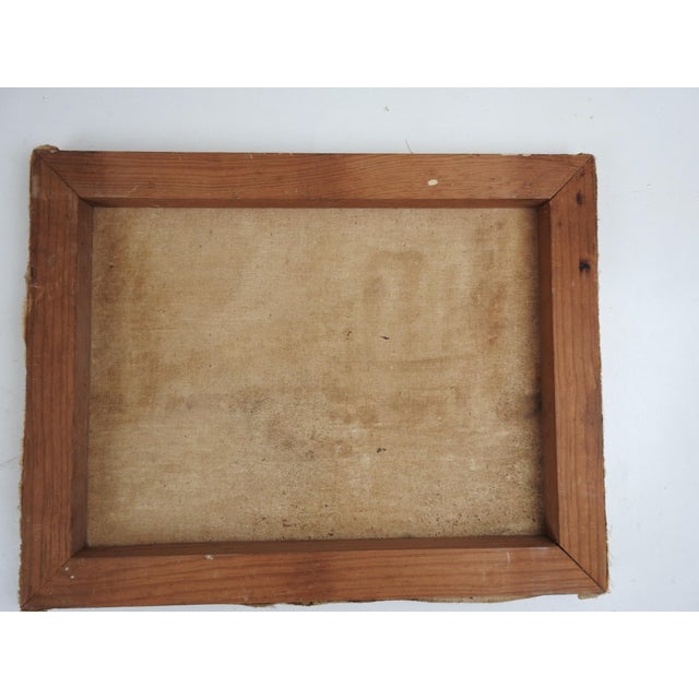 Vintage Plein Air River Flower Market Painting For Sale - Image 4 of 4