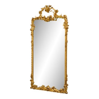 Large Fine Antique George III Richly Carved Giltwood Pier/Floor Mirror For Sale