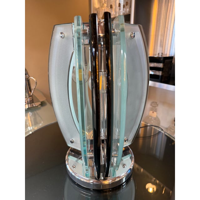 Veca Space Age Table Lamp for Fontana Arte 1970s Italy For Sale In Los Angeles - Image 6 of 10