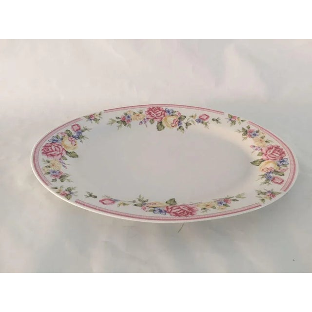 Shabby Chic Vintage Floral Platter For Sale - Image 3 of 6