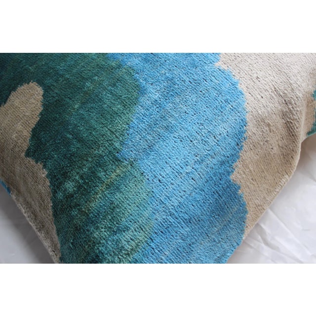 Contemporary Contemporary Velvet Ikat Bohemian Throw Pillow For Sale - Image 3 of 11