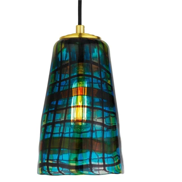 Plaid reproduced in glass!? Only by the amazing glass artisans of Venice, Italy! A perfect accessory with or without...