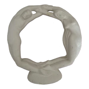 Vintage “Circle of Love” Eternity Circle Sculpture by in Demand Royal Haegar