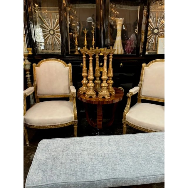 19th Century Italian Carved and Giltwood Altar Sticks For Sale In Dallas - Image 6 of 6