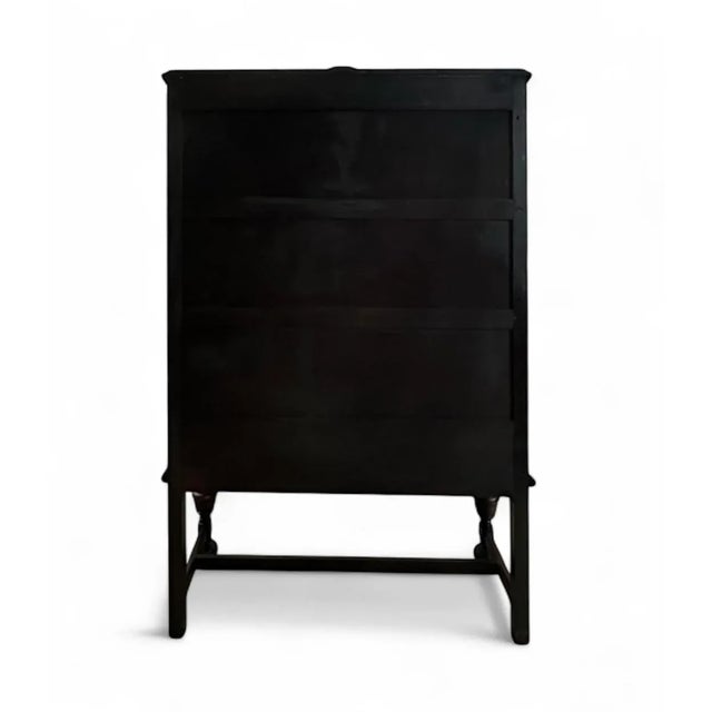 Antique Jacobean China Cabinet. Bedroom Storage. Kitchen Cupboard. Bathroom Linen Closet. Office Display. For Sale - Image 9 of 10