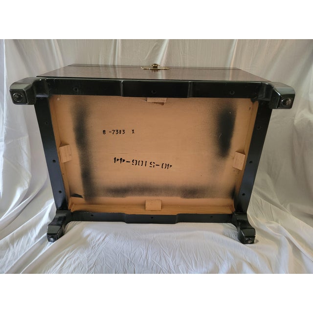 Brown 1980s Faux Tortoise Shell Chinoiserie Footed Chest For Sale - Image 8 of 9