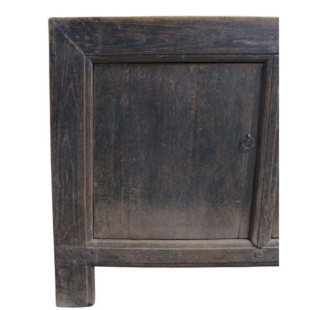 Wood Antique Black Sideboard Cabinet 29 For Sale - Image 7 of 13