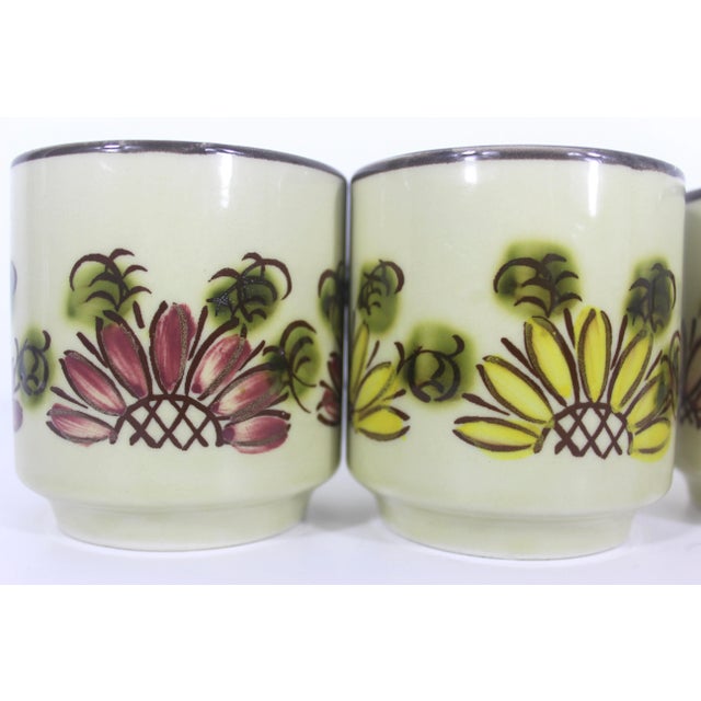 Ceramic Vintage Otagiri Japanese Floral Ceramic Coffee Mugs- Set of 4 For Sale - Image 7 of 10
