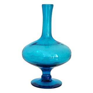 1960s Blenko Glass Genie Bottle Model 6212 Designed by Wayne Husted For Sale