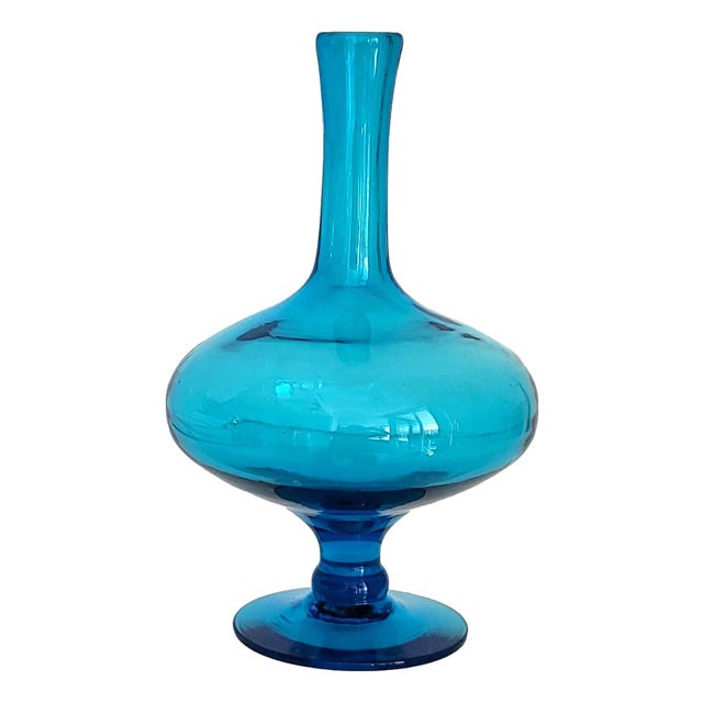 1960s Blenko Glass Genie Bottle Model 6212 Designed by Wayne Husted For Sale