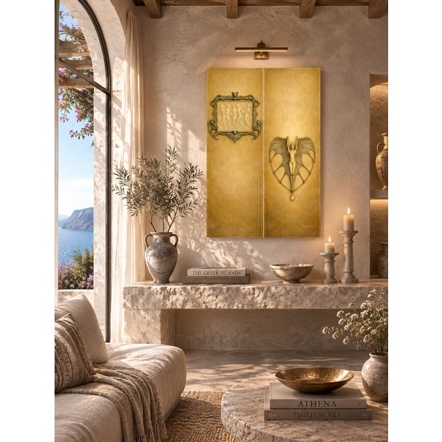 Large Art Nouveau Jewelry Study "The Aureate Oracle" – 40" X 60" Fine Art Print on Brushed Metal For Sale In San Antonio - Image 6 of 12