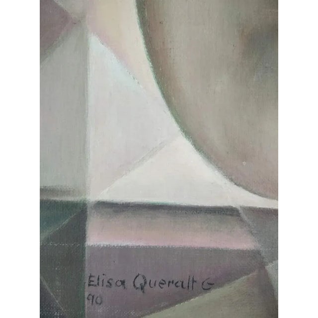 Elisa Queralt, Composition, 1990, Oil on Canvas For Sale - Image 3 of 5