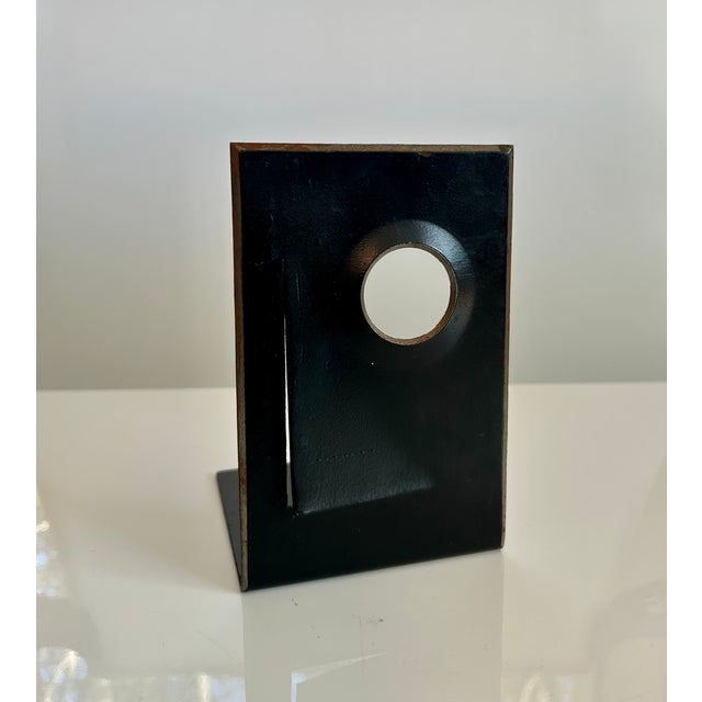 Modernist Sculptural Bookends in Steel, Germany 1950s, Set of 2 For Sale - Image 12 of 18